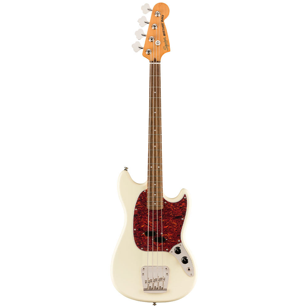 Fender mustang store bass white