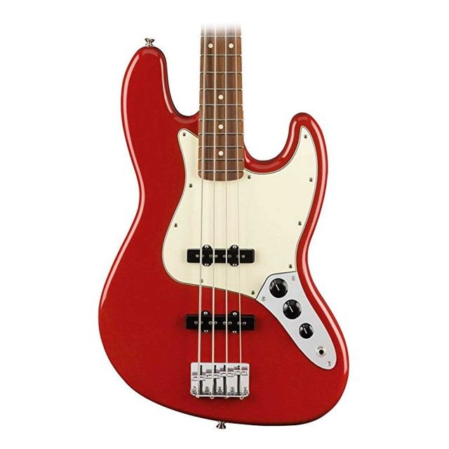 fender jazz bass 5 string red