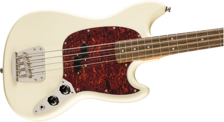 squier mustang bass white